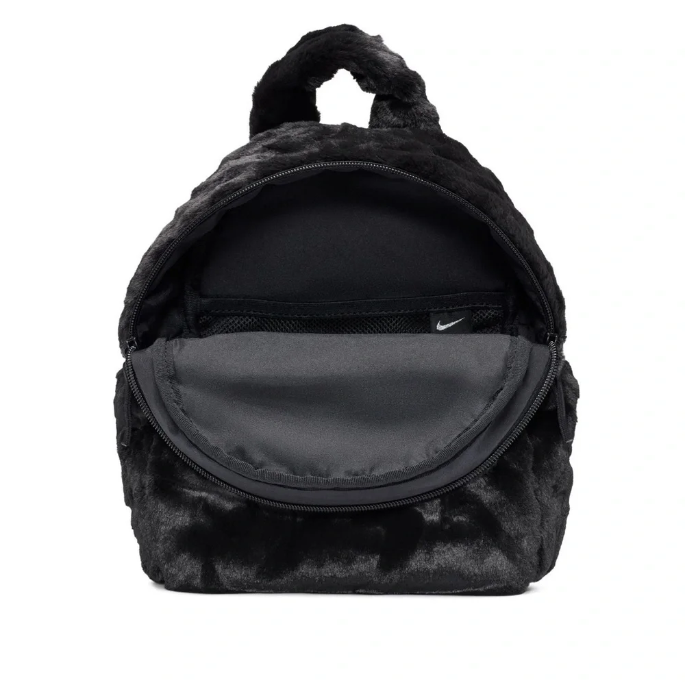 NWT NIKE Futura mini Black Faux Fur Backpack